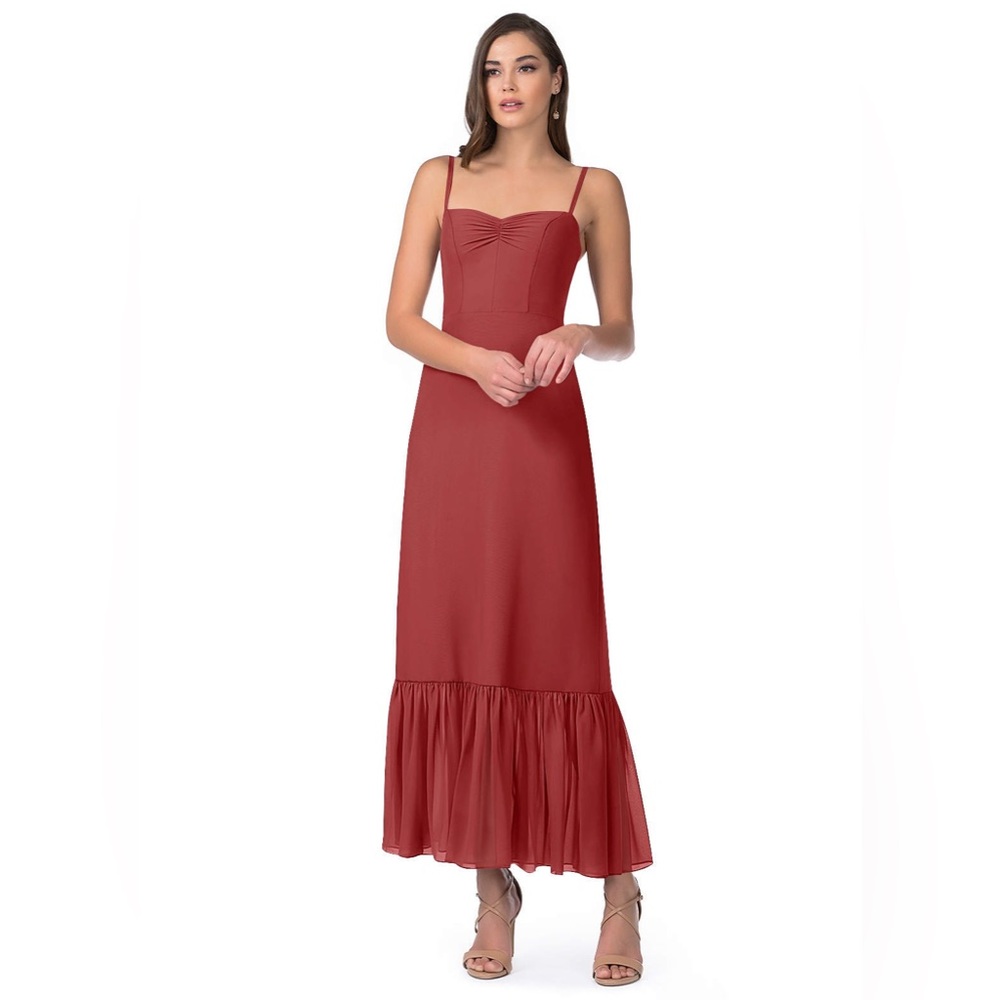 Azazie Justine Dress - size A6 in Rust